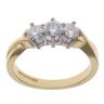 18ct Yellow Gold 0.50ct Brilliant Cut Diamond Trilogy Ring