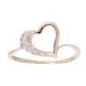 9ct Yellow Gold Diamond Heart Ring