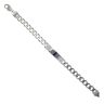 Silver Curb ID Bracelet 9" By Icesia