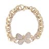 9ct Yellow Gold Cubic Zirconia Butterfly Belcher Bracelet 5.5"