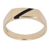 9ct Yellow Gold Onyx Stripe Signet Ring