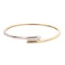 9ct Yellow and White Gold 0.15ct Brilliant Cut Diamond Crossover Bangle