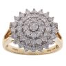 18ct Yellow Gold 1.00ct Brilliant Cut Diamond Cluster Ring