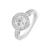 9ct White Gold 1.00ct Diamond Halo Solitaire Ring with Lab Grown Diamond Shoulders