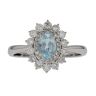 9ct White Gold 0.54ct Diamond And Topaz Ring