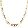 14ct Yellow Gold Monaco Luxe Pave Lock Chain 20"