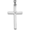 9ct White Gold 0.10ct Diamond Cross