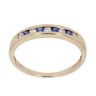 14ct Yellow Gold Sapphire and Cubic Zirconia Fancy Ring