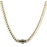 14ct Yellow Gold Monaco Classic Plain Lock Chain 18"