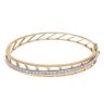 18ct Yellow and White Gold 1.50ct Brilliant Cut Diamond Bangle