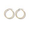 9ct Yellow Gold Frosted Hoop Earrings
