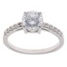Silver Cubic Zirconia Single Stone Ring By Icesia
