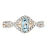9ct Yellow Gold 0.31cts Diamond And Topaz Ring