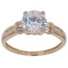 18ct Yellow Gold Cubic Zirconia Solitaire Ring