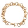 9ct Yellow Gold Patterned and Plain Belcher Bracelet 9"