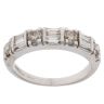 14ct White Gold 1.00ct Brilliant And Baguette Cut Diamond Half Eternity Ring