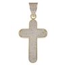 9ct Yellow Gold Cubic Zirconia Cross Pendant