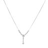 9ct White Gold Cubic Zirconia Floral Necklace 18"