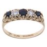 9ct Yellow Gold Cubic Zirconia and Sapphire Fancy Ring