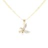 Children's 14ct Yellow And White Gold Eagle Pendant And Chain 18"
