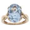 9ct Yellow Gold Aquamarine Single Stone Ring