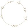 9ct Yellow Gold Heart Silhouette Bracelet 7.5"