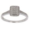 9ct White Gold 0.20ct Brilliant Cut Diamond Cluster Ring