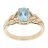 9ct Yellow Gold Created Blue Topaz Dress Ring
