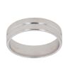 18ct White Gold Patterned Wedding Band 5.8mm