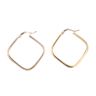 14ct Yellow and White Gold Square Hoop Earrings
