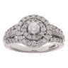 18ct White Gold 0.85ct Brilliant Cut Diamond Cluster Ring