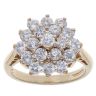 9ct Yellow Gold Cubic Zirconia Cluster Ring