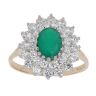 9ct Yellow Gold Chalcedony and Cubic Zirconia Cluster Ring