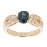 14ct Yellow Gold 0.20ct Diamond And Sapphire Solitiare Ring