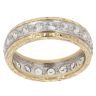 18ct Yellow and White Gold Cubic Zirconia Eternity Ring