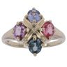 9ct Yellow Gold Multi Gemstone Four Stone Ring