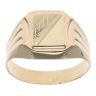 14ct Yellow Gold Square Patterned Signet Ring