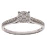 9ct White Gold 0.20ct Brilliant Cut Diamond Cluster Ring