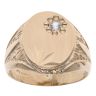 14ct Yellow Gold Cubic Zirconia Signet Ring