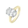 18ct Yellow Gold 3.00ct Oval Lab Grown Diamond Solitaire Ring G VS