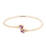 9ct Yellow Gold Amethyst Heart Torque Bangle