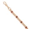 9ct Yellow Gold Pink Gemstone Bracelet 7.5"