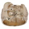9ct Yellow Gold Patterned Buckle Ring