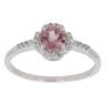 9ct White Gold Pink Spinel and Cubic Zirconia Cluster Ring