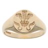 9ct Yellow Gold Welsh Feathers Signet Ring