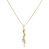 18ct Yellow Gold 0.15ct Diamond and Pearl Pendant and Chain 18"