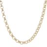 9ct Yellow Gold Patterned and Plain Belcher Chain 24"