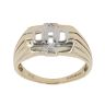 9ct Yellow Gold 0.02ct Brilliant Cut Diamond Dad Ring