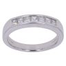 Platinum 0.50ct Princess Cut Diamond Half Eternity Ring