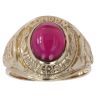 9ct Yellow Gold Red Cabochon College Ring